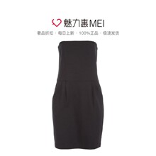 预售 Ports/宝姿 黑色简约抹胸女士连衣裙图片