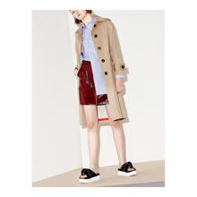 预售 Mo&Co. 卡其色翻领女士风衣外套图片
