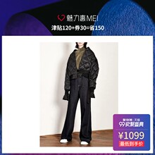 预售 Mo&Co. 黑色时髦短款女士羽绒服图片