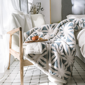 日式简约加厚羊羔绒毛毯