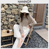 打底防晒T恤 韩版 女装 宽松纯色长袖 2019初秋新款 naning9韩国代购