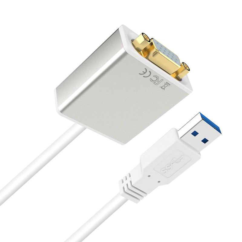 USB3.0转VGA接口转换器 笔记本电脑连接显示