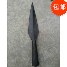 孙铁匠手工锻打红缨枪头野猪矛霸王枪头武术道具末开刃可定做直销