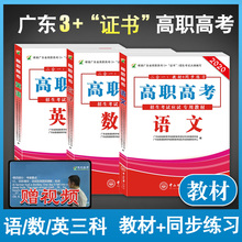 下册 同步练习高职高考2019广东3 证书中山大学 高职高考数学 英语 语文 广东高职高考2020语数英教材一套3本