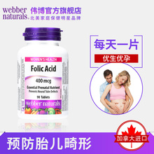 Webber Naturals伟博天然加拿大进口孕妇叶酸400微克90粒