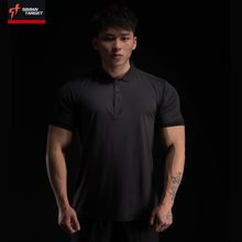 私人教练健身服短袖速干衣定制健身教练工作服运动polo衫男紧身衣