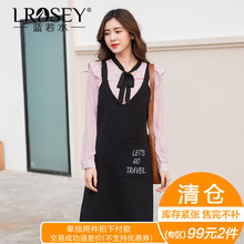 99元2件/大码女装2018秋新款胖MM韩版遮肚显瘦无袖连衣裙背带裙图片