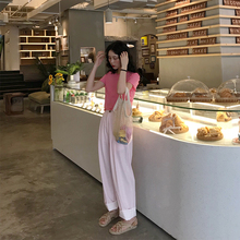 2019夏季新款休闲裤子女夏宽松显瘦九分哈伦裤高腰萝卜西装裤
