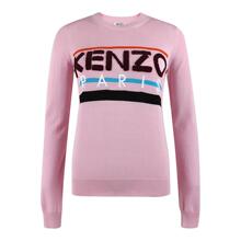 KENZO/高田贤三 女士粉红色棉质字母圆领长袖针织衫图片