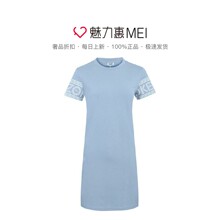 KENZO/高田贤三 女士蓝色纯棉徽标袖T恤连衣裙图片