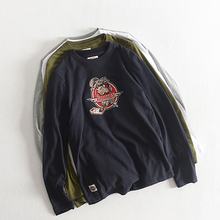 长袖 体恤修身 打底衫 个性 shirt纯棉圆领T恤男士 印花t 欧美简约新款