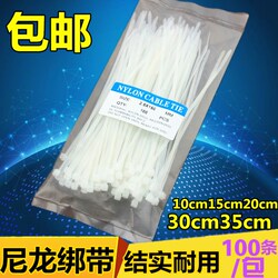 淅淘包邮自锁式尼龙扎带10cm15cm20cm30cm塑料扣白色扎带捆线带线