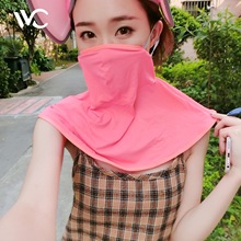 防晒口罩女夏季薄款 韩国正品 防紫外线透气防尘遮阳面罩全脸