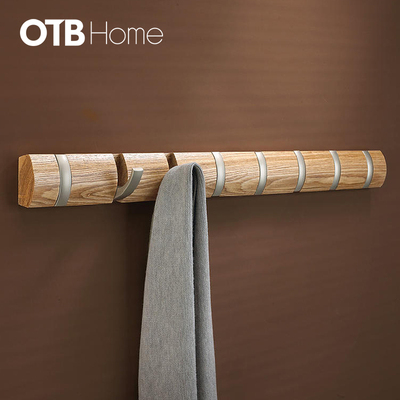 OTB umbra北欧创意实木墙上衣帽挂钩 挂衣架玄关门后壁挂木质装饰
