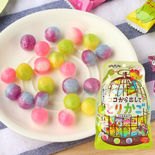 日本进口 卡昵诗 扇雀饴什锦水果汽水味糖果65g 鸟笼图案 招财猫