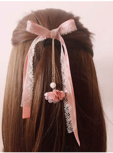 小清新飘带立体花朵发带