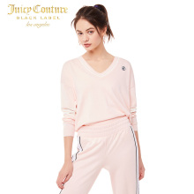 Juicy CoutureJC LOGO装饰休闲简约V领长袖毛衣针织衫图片