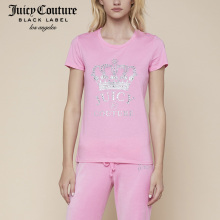 Juicy Couture2018新款钉珠皇冠图案百搭圆领短袖T恤图片