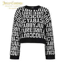 Juicy Couture2018新款字母图案宽松圆领长袖毛衣针织衫图片