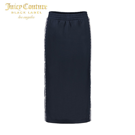 Juicy Couture侧边字母编带装饰简约中长款半身裙商品大图