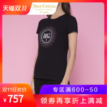Juicy Couture闪亮钉珠图案装饰简约百搭圆领短袖T恤图片