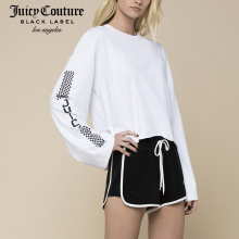 Juicy Couture时尚简约字母图案装饰宽松圆领长袖T恤图片