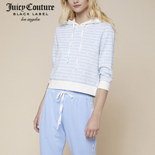 Juicy Couture时尚休闲字母条纹连帽卫衣上衣图片