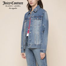 Juicy Couture时尚玫瑰花刺绣图案牛仔夹克外套图片