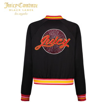 Juicy Couture2018新款字母贴布图案钉珠装饰休闲卫衣棒球服外套图片