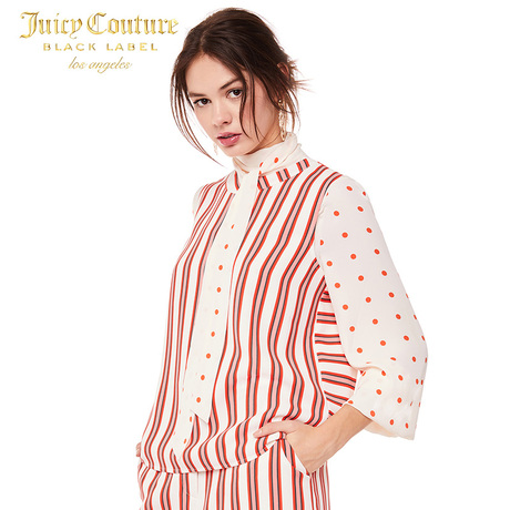 Juicy Couture女士时尚气质波点图案长袖上衣商品大图