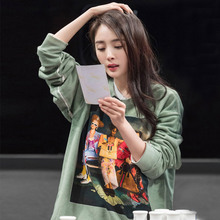 杨幂同款秋衣服女装长袖T恤慵懒风上衣韩版潮宽松超火打底衫薄款图片