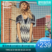 女子薄款 2019年夏季新款 UMBRO茵宝 V领宽松版连衣裙UI192AP3918