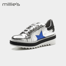 millie 运动风松糕底女运动休闲鞋 妙丽春秋季牛皮时尚 LYG32AM8