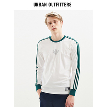 adidas三叶草滑板系列圆领纯棉印花长袖T恤男UO2018夏季新品