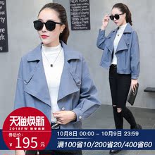 短款机车服皮衣女装2018秋冬季新款工装pu夹克韩版宽松长袖小外套图片