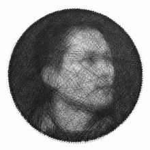 纯手工定制人像肖像钉子画纱线画懂工作室纱线画