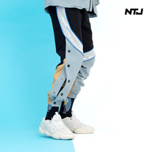NTJ19秋款ins串标运动束脚裤国潮牌男女嘻哈休闲宽松小脚裤收口