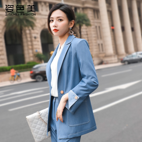 2018新款韩版春秋职业女装套装女时尚正装女西服工作服休闲小西装商品大图