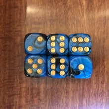 适用各种快手抖音视频录制 RPG桌面游戏 16号圆角小一双色骰子