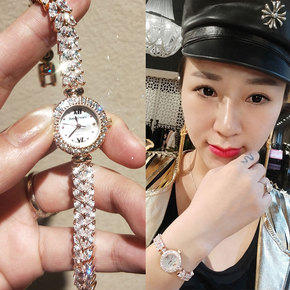 2018年新款简约超薄手链正品时尚潮流水钻学生韩国防水女士手表