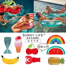 2019新款 澳洲SunnyLife网红彩虹西瓜菠萝游泳圈菠萝浮排 现货正品