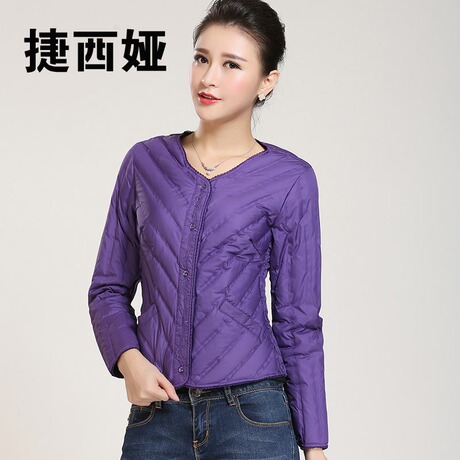 羽绒内胆女修身内穿长袖短款中老年人大码羽绒服打底保冬季暖内衣商品大图