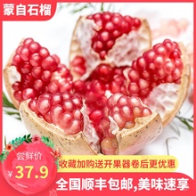 云南蒙自石榴当季新鲜水果孕妇皮薄净重5斤非软籽石榴会理甜石榴