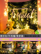 抖音网红背景布ins挂布挂毯少女主播拍照宿舍房间改造墙布装 饰布