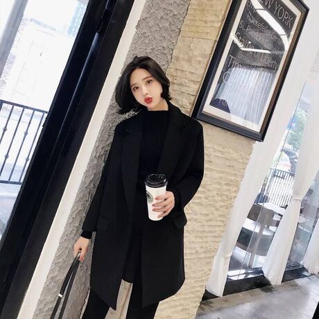 呢子大衣女装新款2018短款外套森系矮个子学生娇小毛呢外套秋冬季商品大图
