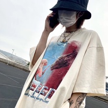 街头嘻哈潮牌oversizeT恤 宽松休闲男女国潮情侣装 龙母短袖 CHILLG