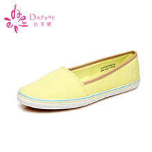 Daphne/达芙妮正品春款单鞋低跟平底套脚拼色休闲单鞋1515101034