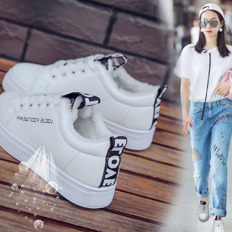 Çﶬº«°æ¼ÓÈÞ·«²¼Ð¬Å®Ð¡°×ЬѧÉú°×É«°åЬƽµ×ϵ´øÐÝÏÐЬ±£Å¯ÃÞЬ
