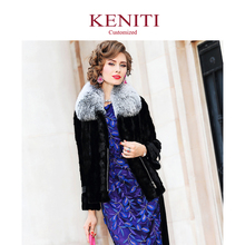 KENITI矮个子高贵气质短款皮草外套2018新款冬装潮流时尚韩版女装图片