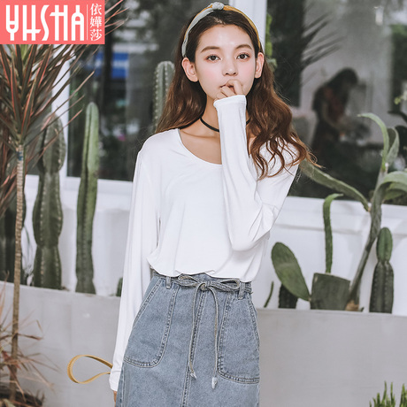 依嬅莎2017年秋季新款长袖T恤YQ17TX111商品大图